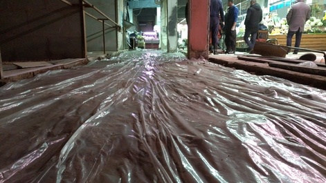 Топпинговый пол для Москворецкого рынка, Москва: Объект до начала работ